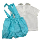 Juliana Completo 2 Pezzi Camicia-Salopette per Neonato CMPLJ BIANCO/AZZURRO JULIANA 