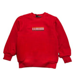 Daniele Alessandrini Rundhals-Sweatshirt einfarbig mit rotem Aufdruck für Kinder