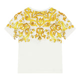 Dolce & Gabbana T-Shirt Girocollo Tinta Unita con Stampa per Bambino L5JTNK BIANCO DOLCE & GABBANA 