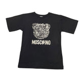 MOSCHINO t-shirt tinta unita girocollo con stampa Nero per Bambina HQM05G NERO MOSCHINO 