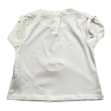 Liu Jo Einfarbiges T-Shirt mit Rundhalsausschnitt und weißem Aufdruck für Baby-Mädchen