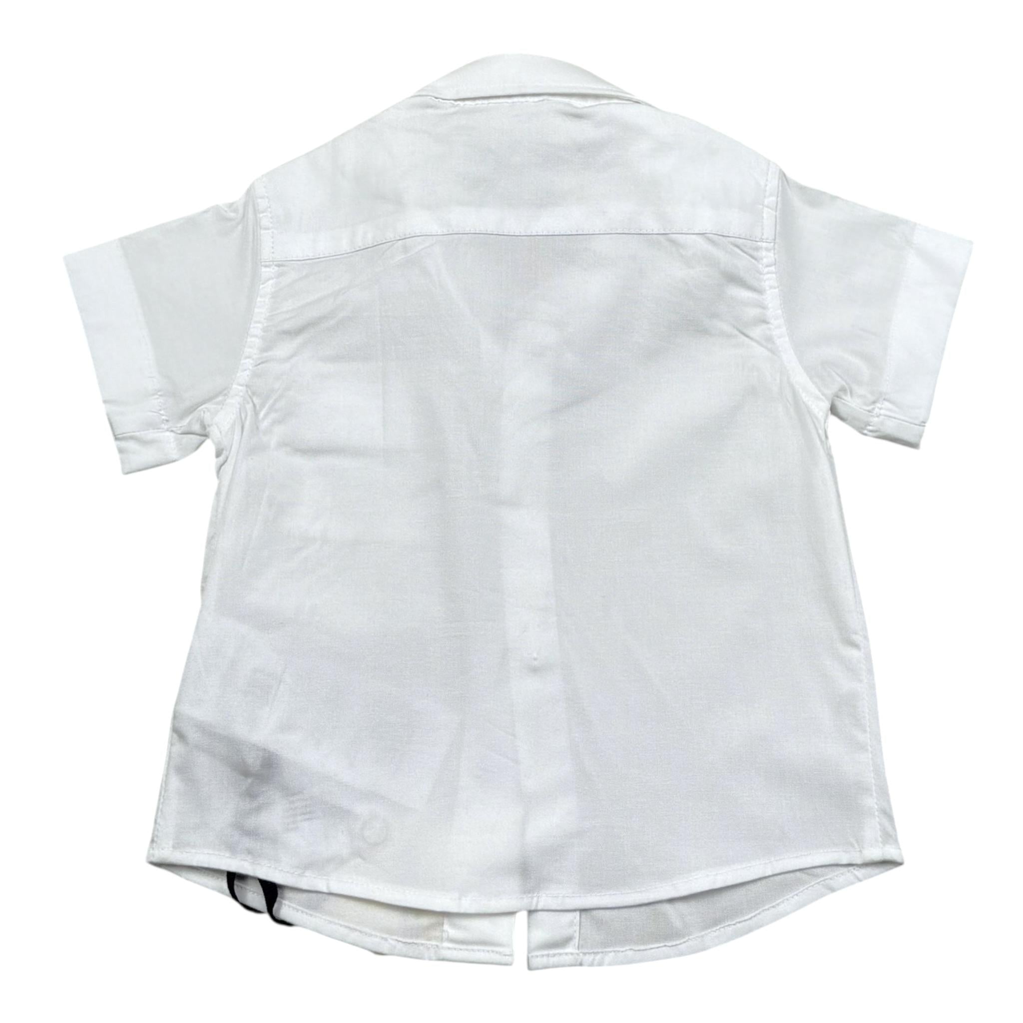 Iceberg Camicia Mezza Manica Tinta Unita con Logo per Neonato CMICE5111BXX BIANCO ICEBERG 