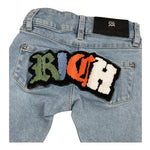 John Richmond Jeans Tinta Unita con Girovita Regolabile per Neonata RIP26106JE AZZURRO JOHN RICHMOND 