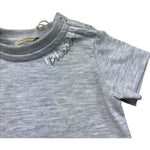 Trussardi T-Shirt Girocollo Tinta Unita con Logo per Neonato TIP26112TS GRIGIO TRUSSARDI 