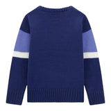 GUESS maglia girocollo tinta unita con stampa logo in contrasto Blu per Neonato N4BR02Z32N0N BLU GUESS 