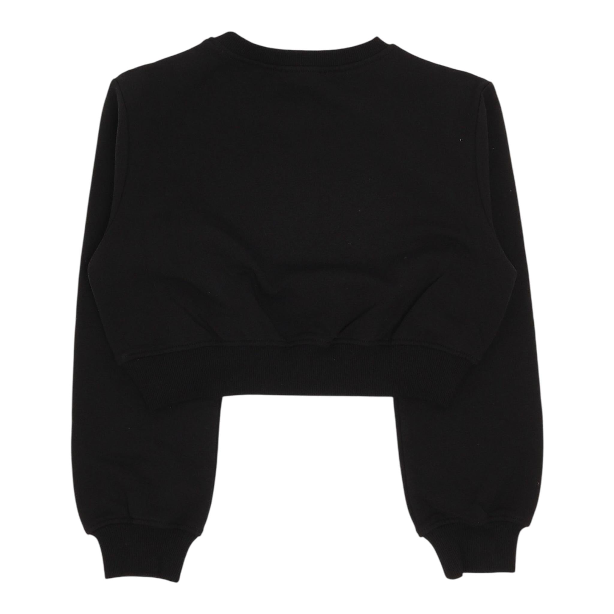 LIU JO felpa modello crop tinta unita con stampa Nero per Bambina GF4092XXX NERO LIU JO 