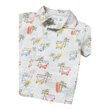 Mayoral Camicia Mezza Manica Fantasia A Righe per Neonato 1112 BIANCO MAYORAL 