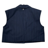 Dondup Gilet Tinta Unita Modello Crop per Bambina DFGL002 BLU DONDUP 