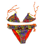 4Giveness Costume 2 Pezzi Triangolo-Slip con Fantasia per Bambina FGBG3901 MULTICOLOR 4GIVENESS 