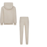 Nike Completo 2 Pezzi Felpa-Pantalone tinta unita Beige per Bambino 86L595X BEIGE NIKE 