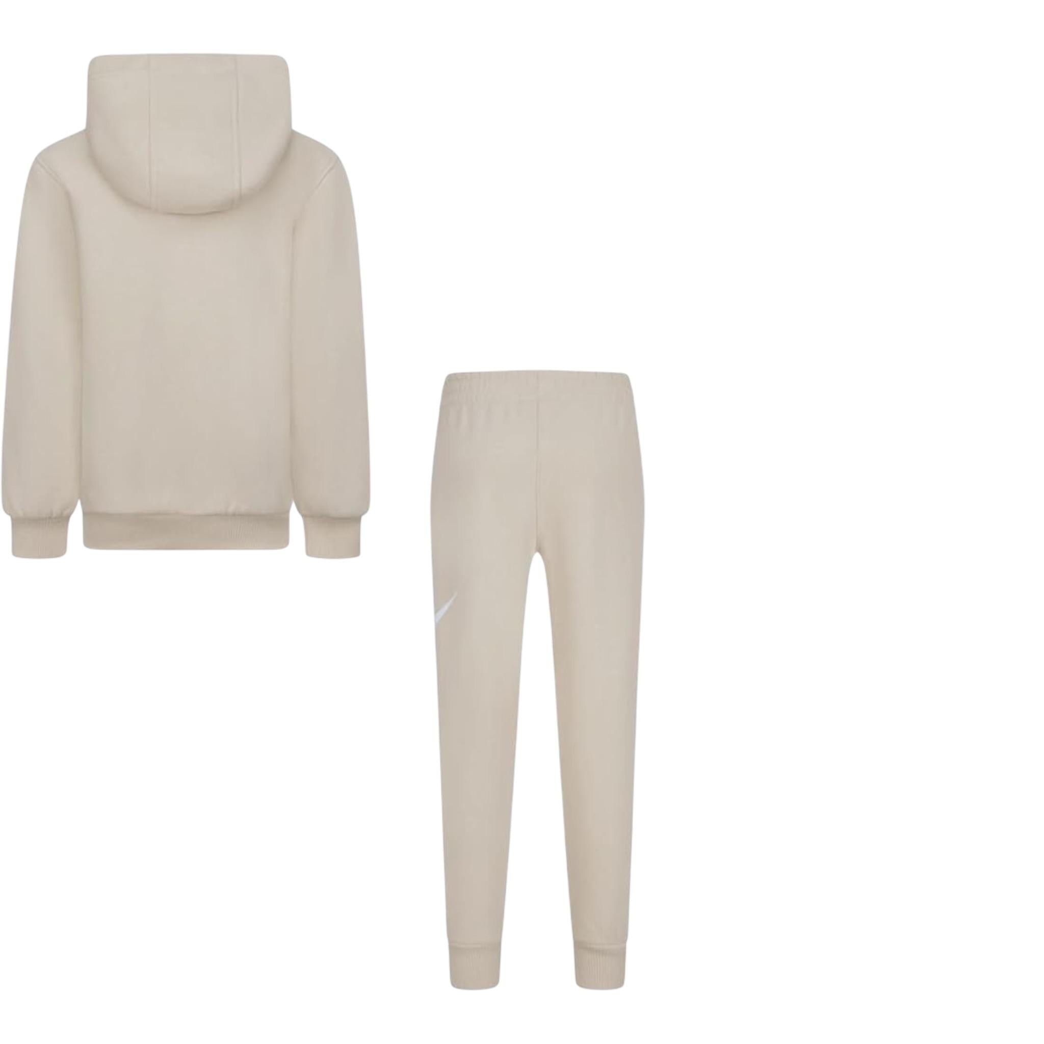 Nike Completo 2 Pezzi Felpa-Pantalone tinta unita Beige per Bambino 86L595X BEIGE NIKE 