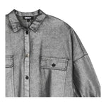 DKNY camicia tinta unita con bottoni Grigio per Bambina D60263 GRIGIO DKNY 