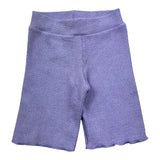 Saint Barth Einfarbige Shorts mit elastischer Taille Lila für Mädchen