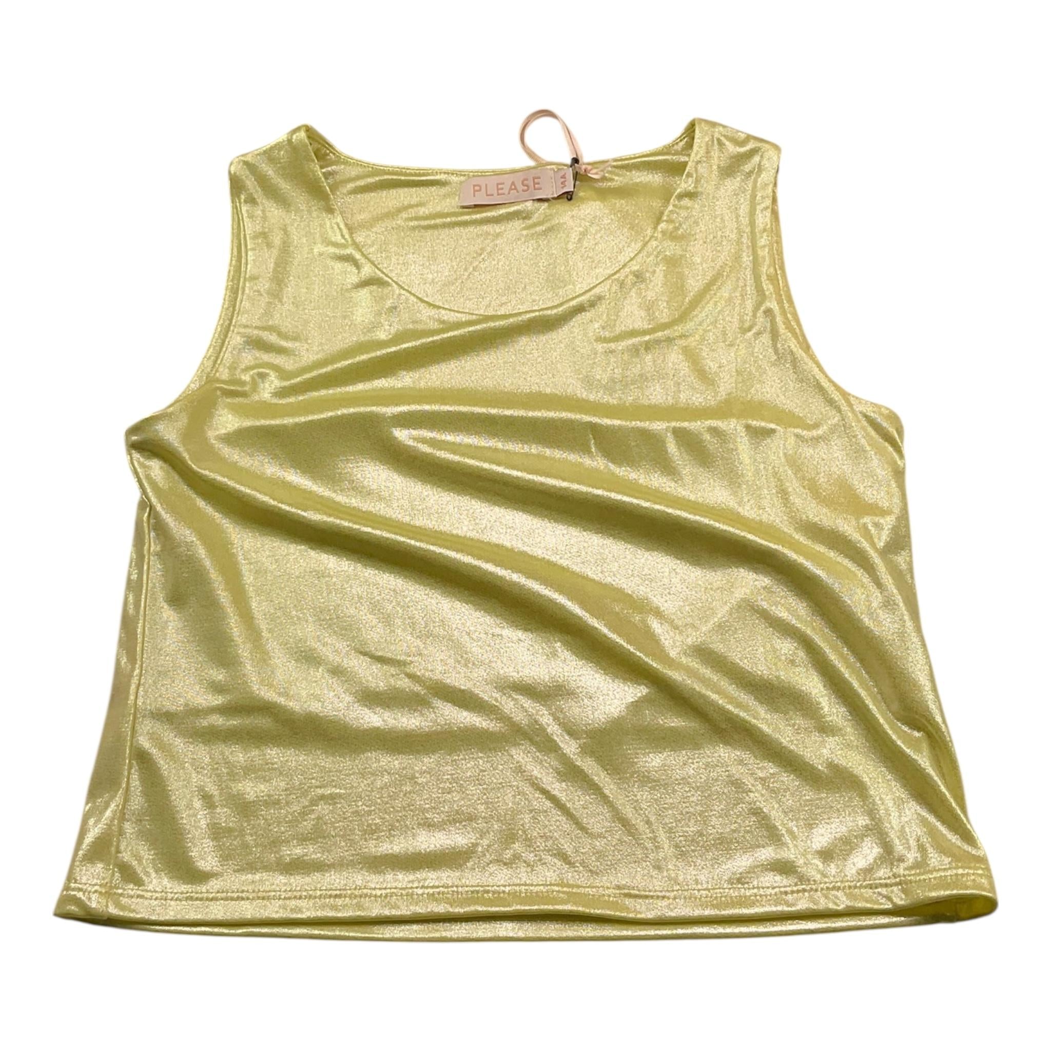 Please Top Giromanica Tinta Unita per Bambina MO05032G73 GIALLO PLEASE 