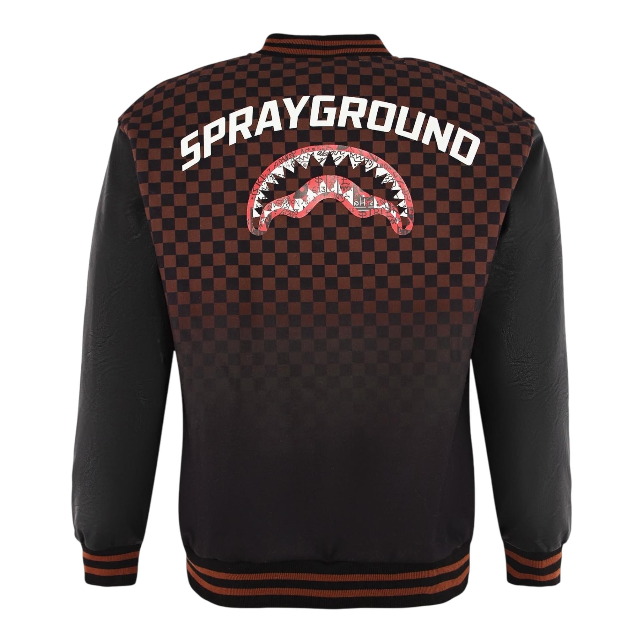 Sprayground Giubbino con Bottoni E Quadretti per Bambino SPY953 NERO SPRAYGROUND 