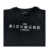 JOHN RICHMOND t-shirt girocollo tinta unita con stampa Nero per Neonata RGA24055TSN NERO JOHN RICHMOND 