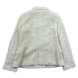 Vicolo – Zweireihige, schlichte Jacke aus Spitze in Creme für Mädchen