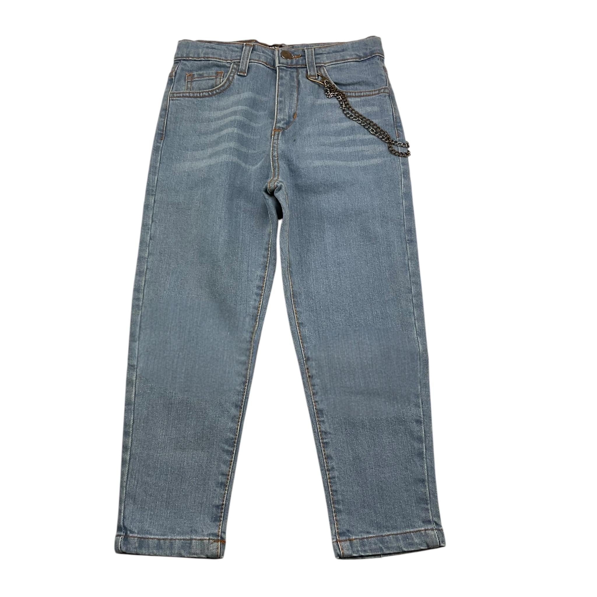 NEVER TOO jeans tinta unita con girovita regolabile Azzurro per Bambino NT1809B AZZURRO NEVER TOO 