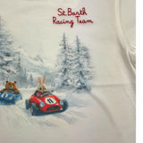 SAINT BARTH t-shirt girocollo tinta unita con stampa Bianco per Bambino CAM000111 BIANCO SAINT BARTH 