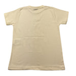 DISCLAIMER t-shirt girocollo tinta unita con stampa in contrasto Avorio per Bambino 24IDK58262 AVORIO DISCLAIMER 