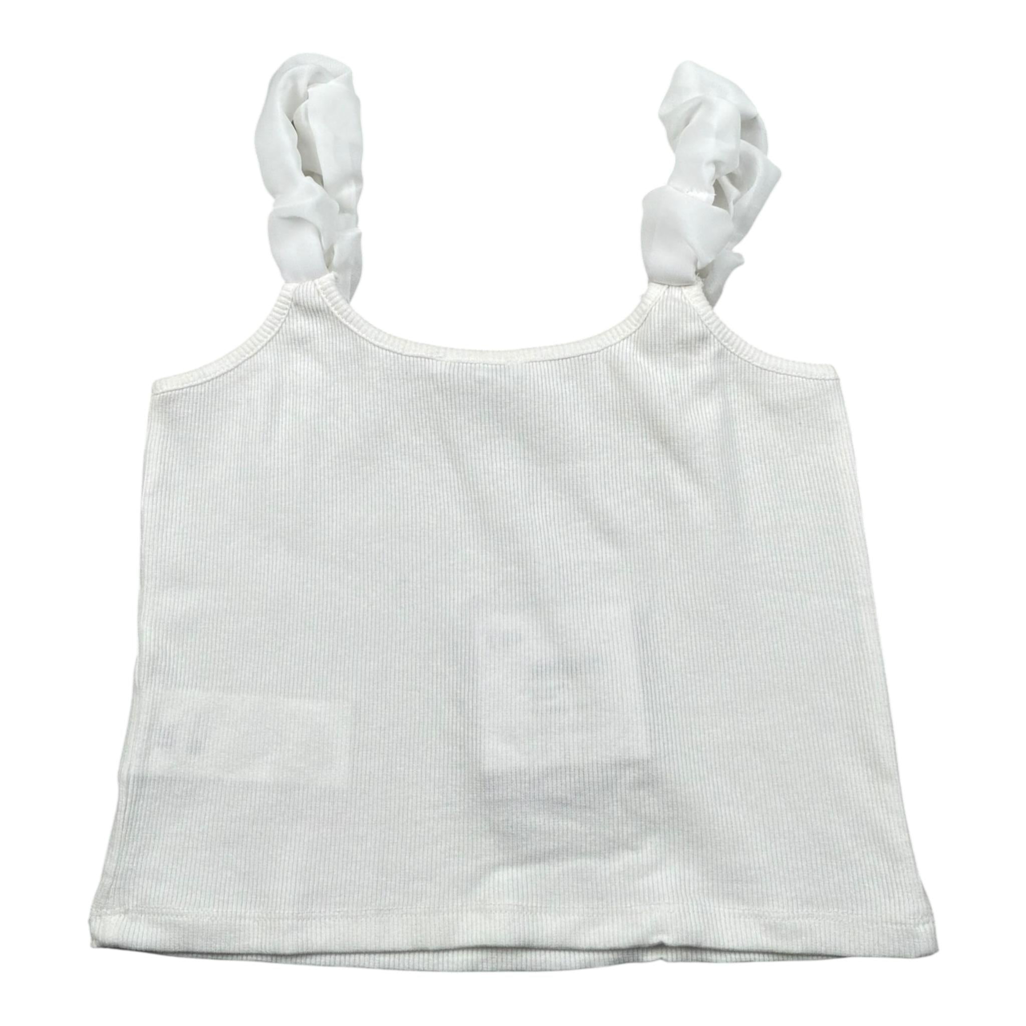 Lu Lu By Miss Grant Top tinta unita A Bretelle Bianco per Bambina LL3501 BIANCO LU LU BY MISS GRANT 