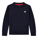 GUESS maglia girocollo tinta unita cn logo Blu per Bambino L0YR03Z2VV0 BLU GUESS 