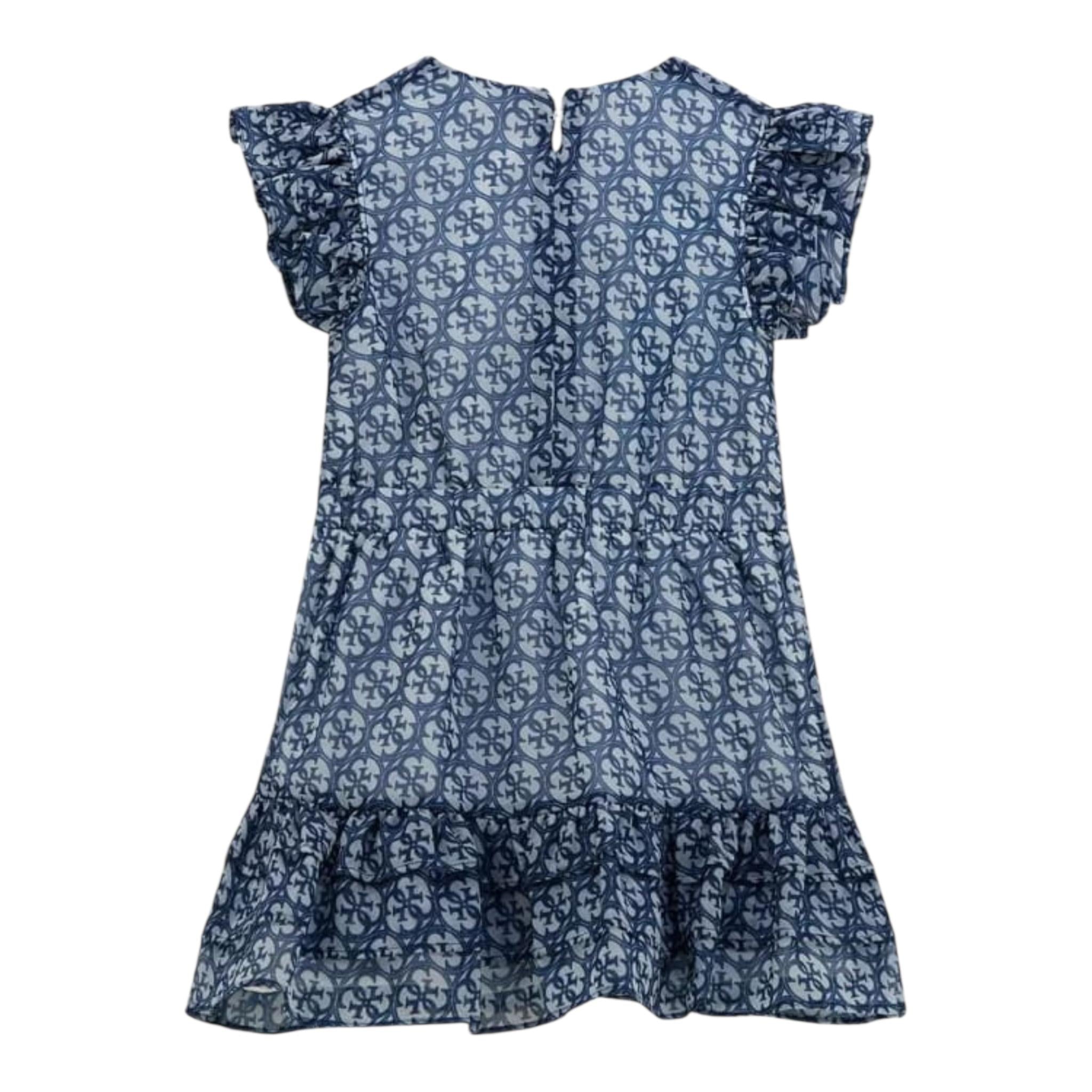 Guess Abito Tinta Unita Logato per Bambina K5RK13WA2T0 BLU GUESS 