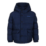 SAINT BARTH giubbino tinta unita con zip e cappuccio e con stampa  Blu per Neonato BAX00060 BLU SAINT BARTH 