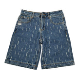 Daniele Alessandrini Bermuda In Denim Tinta Unita con Strappi per Bambino 1236SD00256XX BLU DANIELE ALESSANDRINI 