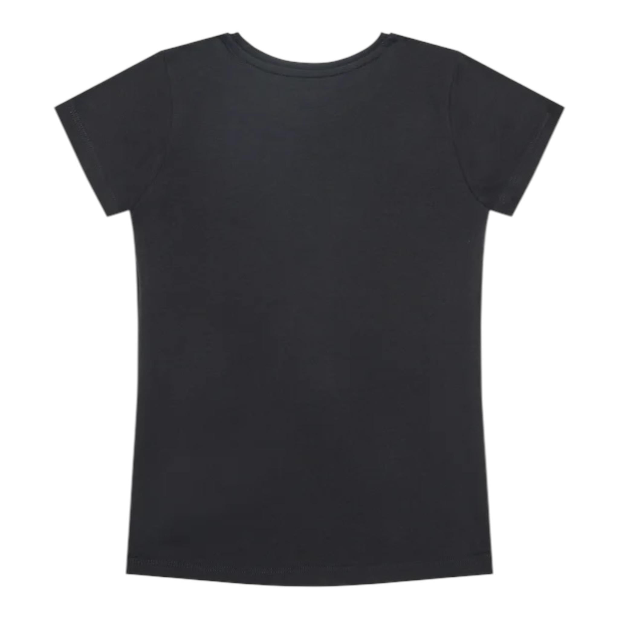 Guess T-Shirt Girocollo Tinta Unita con Logo per Bambino J5RI44J1314 NERO GUESS 