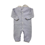 NINNAOH tutina tinta unita con colletto Azzurro per Neonato I20355T AZZURRO NINNAOH 