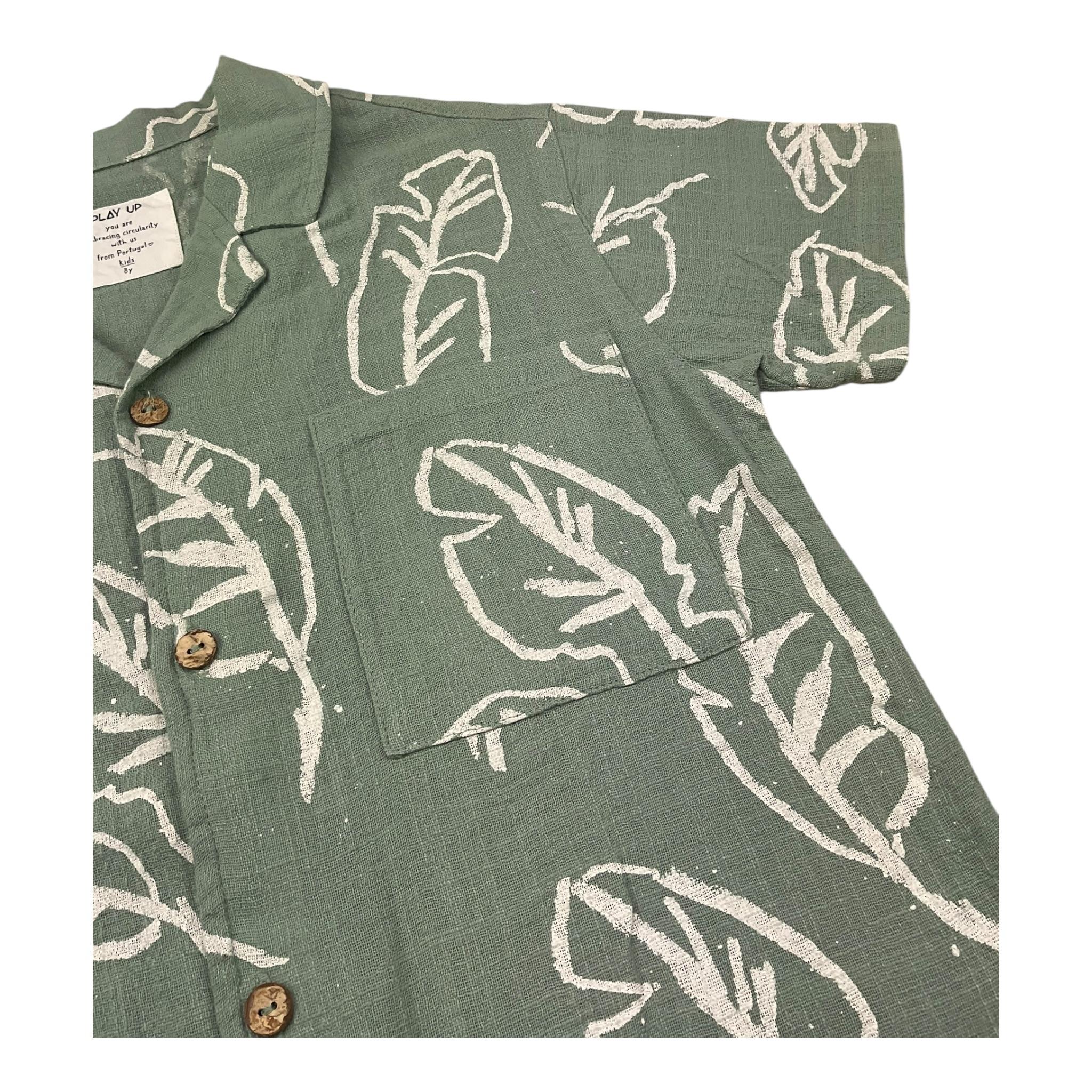 Play Up Camicia Tinta Unita con Fantasia per Bambino PA033AQ11252 VERDE PLAY UP 