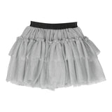 Chiara Ferragni Einfarbiger Rock Mit Logo Und Elastischer Taille Silber Für Baby Mädchen