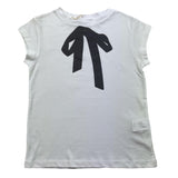 Dondup T-Shirt Rundhalsausschnitt Einfarbig Ocn Kontrastdruck Weiß Für Mädchen