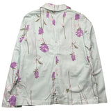 Dixie Einfarbige Jacke mit Aqua-Blumendruck für Mädchen