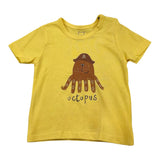 Aventiquattrore Einfarbiges T-Shirt mit gelbem Aufdruck für Babys