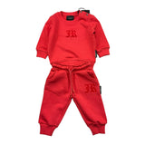 JOHN RICHMOND completo 2pz felpa-pantalone tinta unita con stampa Corallo per Neonato RIA25016CF CORALLO JOHN RICHMOND 