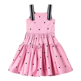 Twinset Schlichtes Kleid mit Trägern und rosa Tupfenmuster für Baby-Mädchen