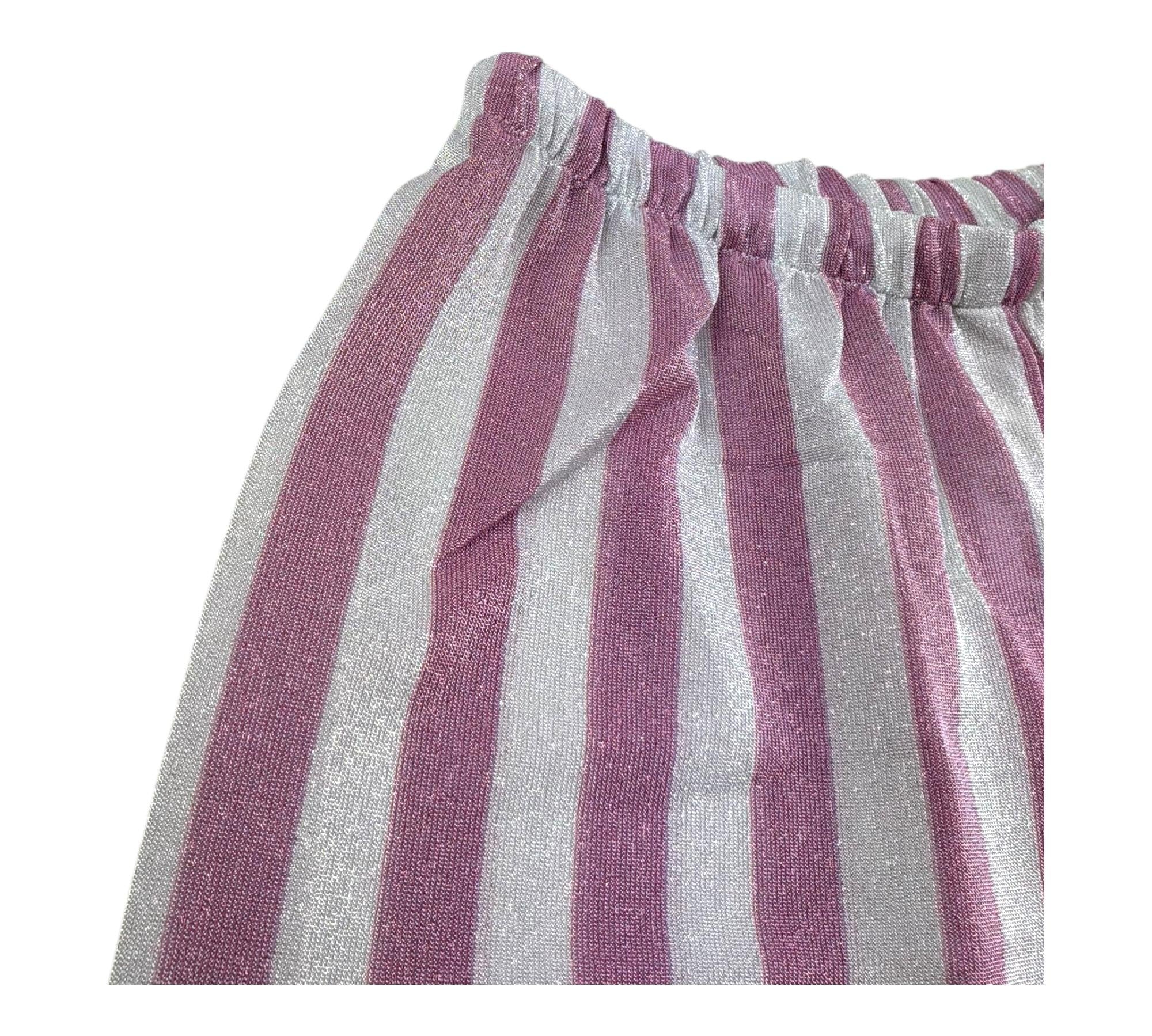Saint Barth Pantalone Fantasia A Righe per Bambina AMALIA GRIGIO SAINT BARTH 