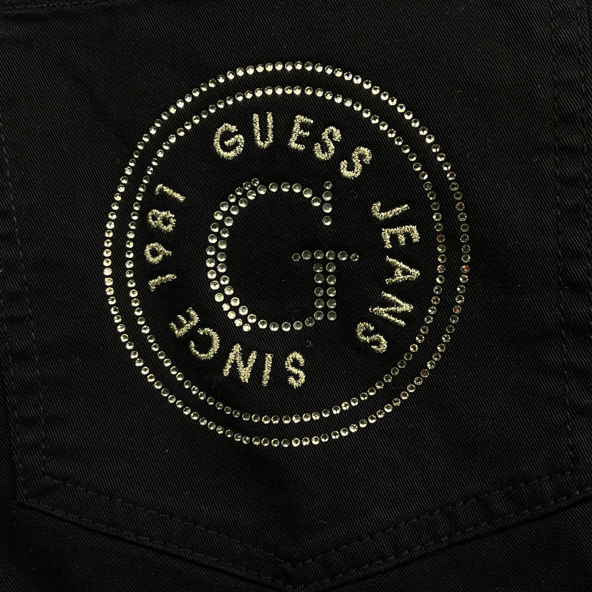 GUESS jeans tinta unita con logo e brillantini Nero per Bambina J4BB00WGSL0 NERO GUESS 