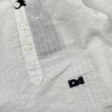 Daniele Alessandrini Camicia tinta unita con Logo Bianco per Neonato 1295C0890 BIANCO DANIELE ALESSANDRINI 