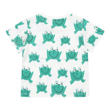 Stella Mccartney T-Shirt Girocollo Tinta Unita con Stampe Rana per Neonato TW8561 BIANCO STELLA McCARTNEY 