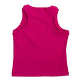 Gaelle Einfarbiges Tanktop mit Rundhalsausschnitt und fuchsiafarbenem Logo-Print für Mädchen