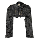 Fun & Fun Chiodo In Ecopelle Tinta Unita per Bambina FNCJJK0964 NERO FUN & FUN 