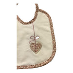 LALALU' bavetta tinta unita con ricami Bianco per Neonata BAVL9N BIANCO LALALU' 