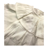 Caffe' D'Orzo Shirt Halbarm Einfarbig Creme für Baby Mädchen