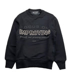 STAY STREET felpa girocollo tinta unita con stampa Nero per Bambino FB3003J NERO STAY STREET 