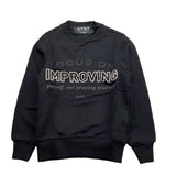 STAY STREET felpa girocollo tinta unita con stampa Nero per Bambino FB3003J NERO STAY STREET 