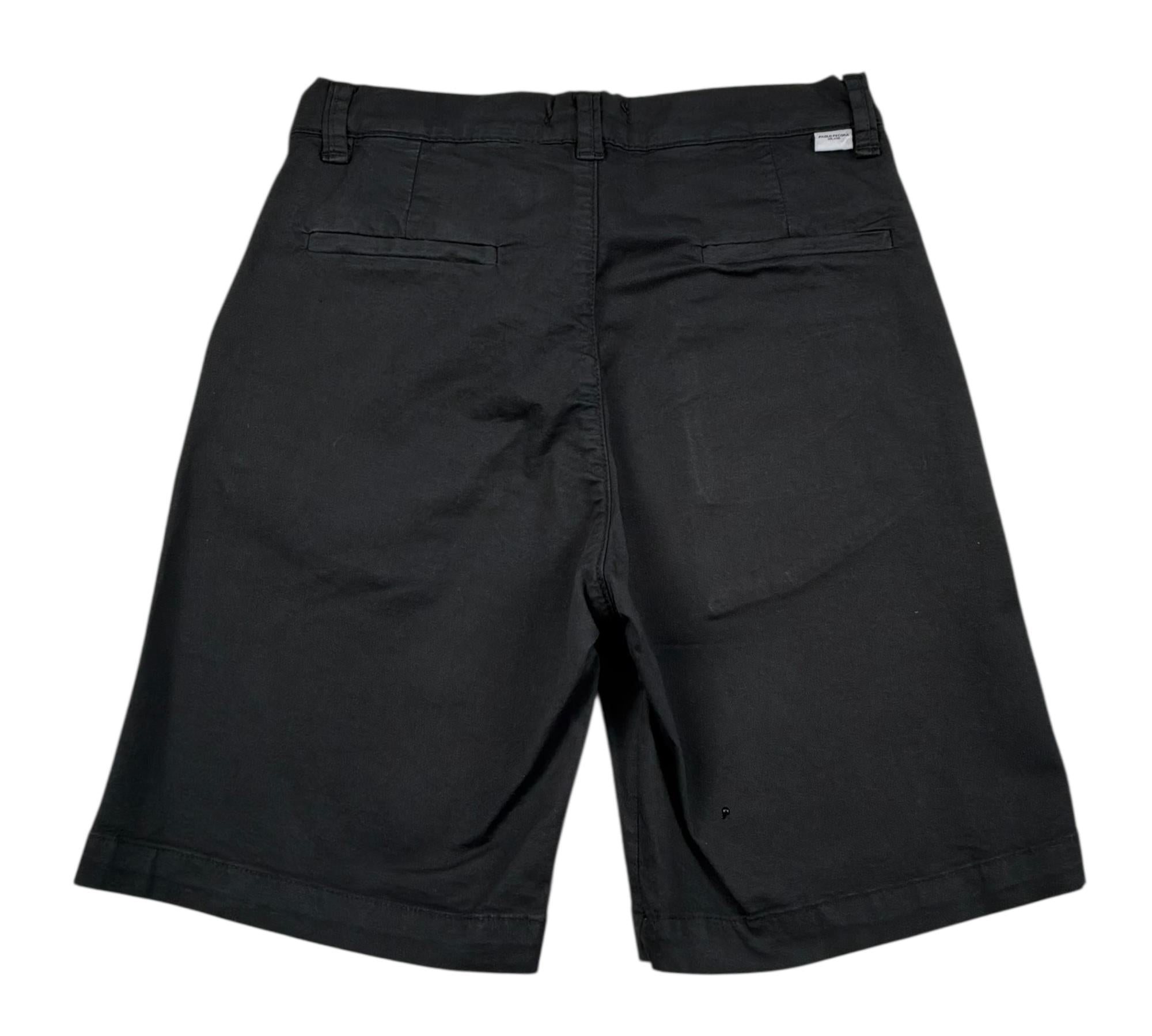 Paolo Pecora Bermuda Tinta Unita con Girovita Regolabile per Bambino PP4383 NERO PAOLO PECORA 