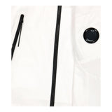 CP Company Plain Zip Up Kapuzenjacke Weiß für Jungen